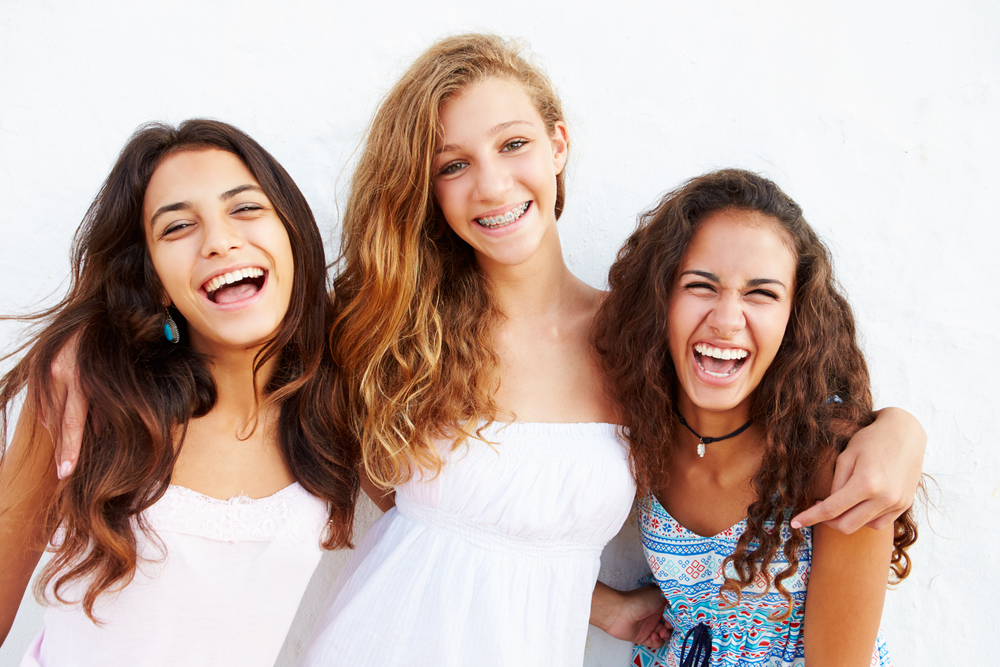 different orthodontic treatments for a young women