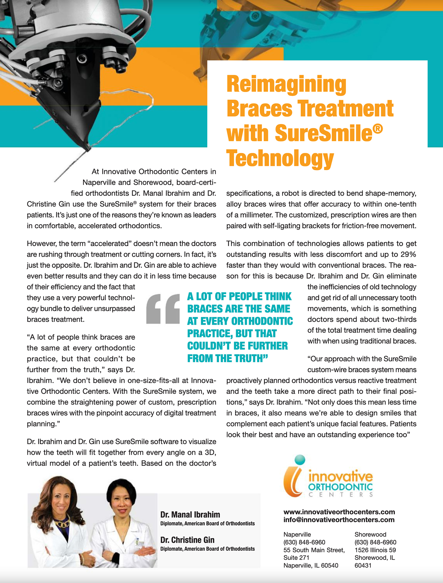 Naperville Magazine: Reimagining Braces Treatment with SureSmile® Technology